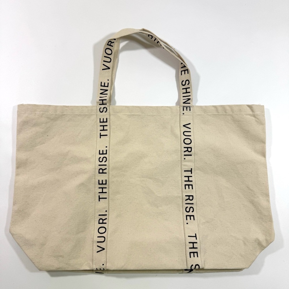 Vuori The Rise The Shine Canvas Tote Bag Limited Edition Reusable